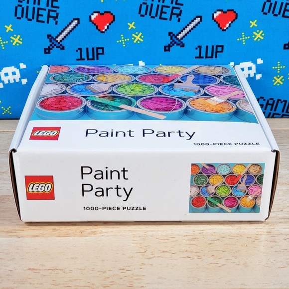 Lego PAINT PARTY 1000 Piece Jigsaw Puzzle [ 2020 ] Chronicle Books 25" W x 20" H - Picture 7 of 8